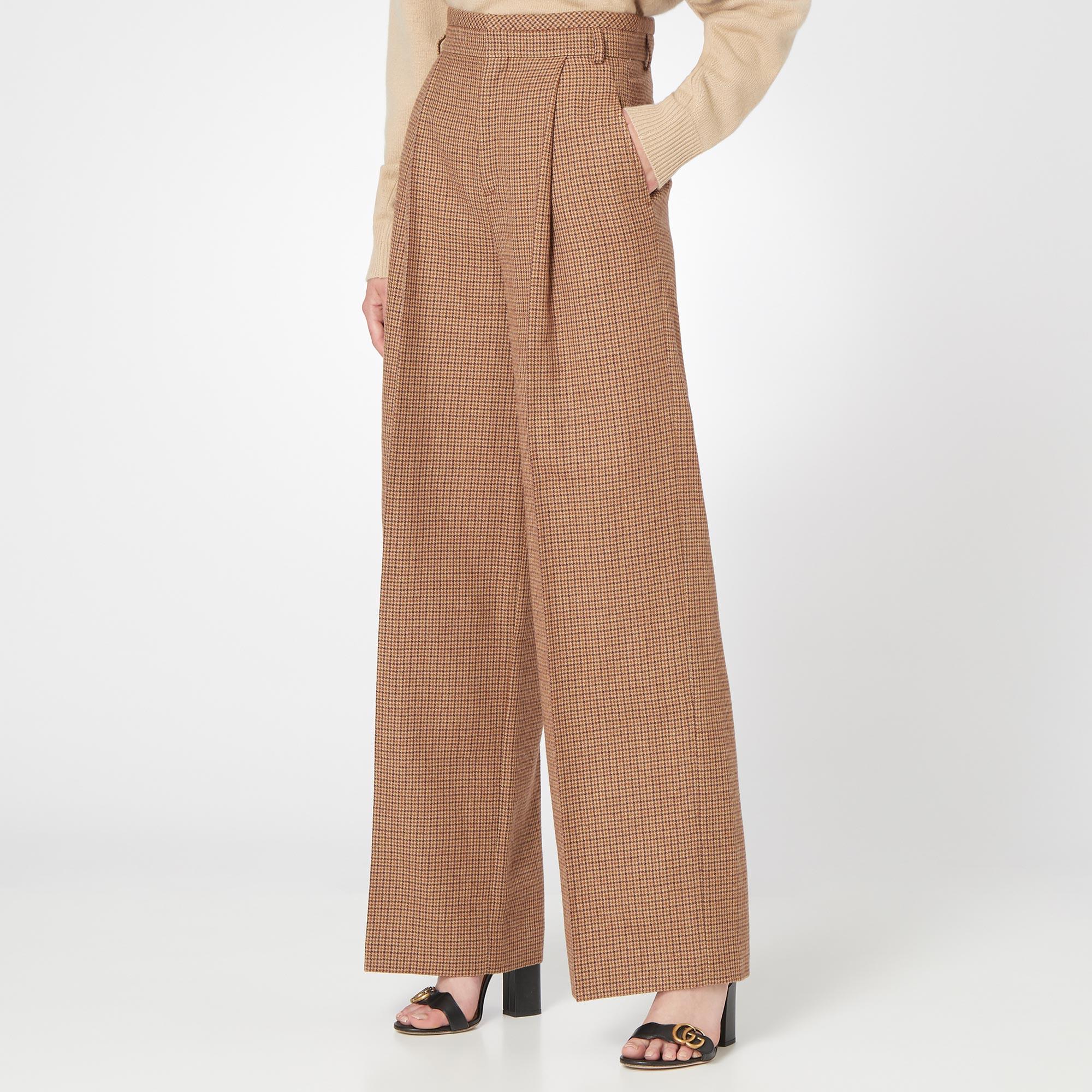 Houndstooth Palazzo Trousers